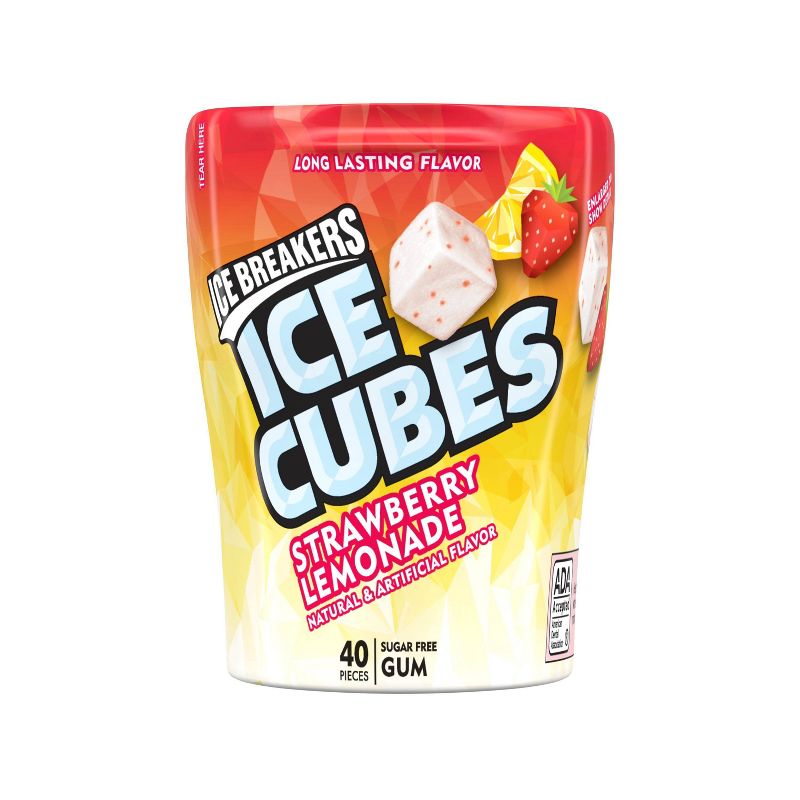 Ice Breakers Ice Cubes Strawberry Lemonade Gum - 3.24oz