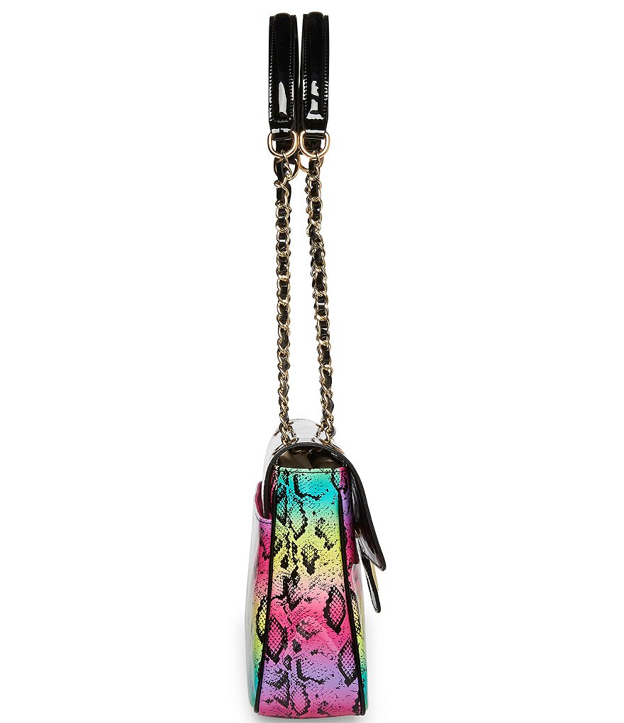 Betsey Johnson Rainbow Snake Flap Shoulder Bag