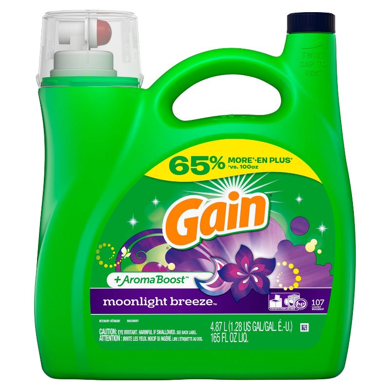Gain Moonlight Breeze Liquid Laundry Detergent - 165 fl oz