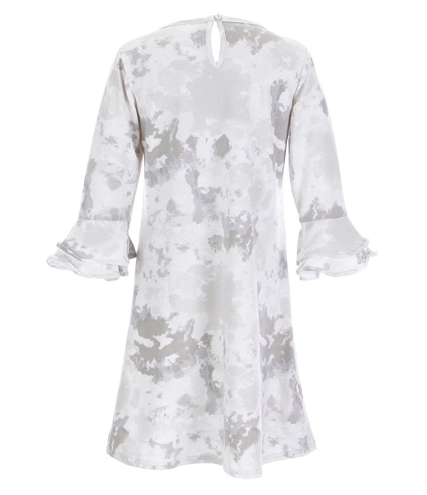 Rare Editions Little Girls 2T-6X 3/4 Sleeve Tie-Dye Halloween Witch Dress