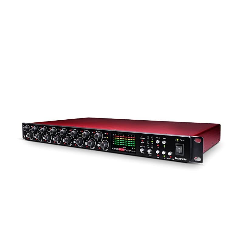 Scarlett OctoPre Dynamic 8-Channel Mic Pre Expansion with Analog Compression, 8 In/8 Out