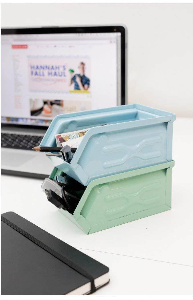 Kikkerland Metal Storage Container, Green (OR78-G)