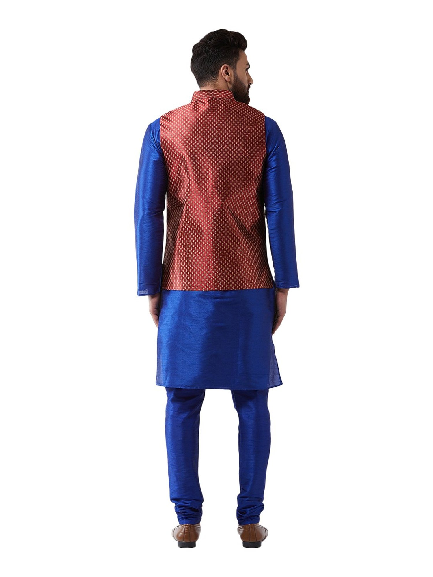 Sojanya Royal Blue & Maroon Printed Suit