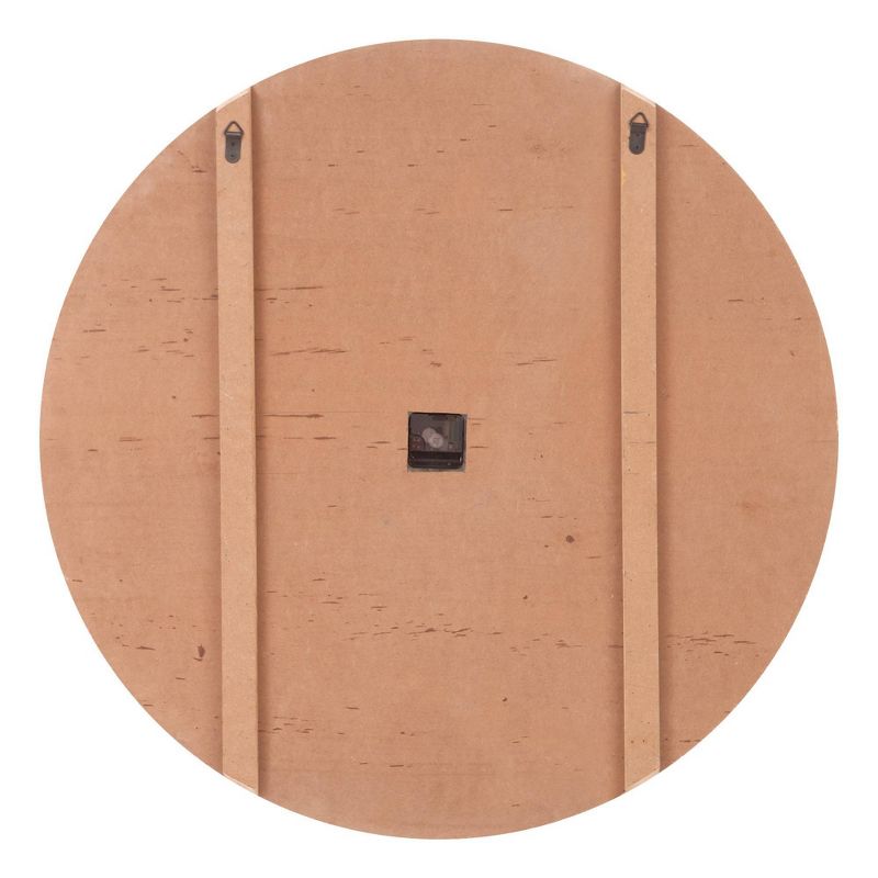 20" Metal Cut Out Roman Numeral Wall Clock Black - Patton Wall Decor