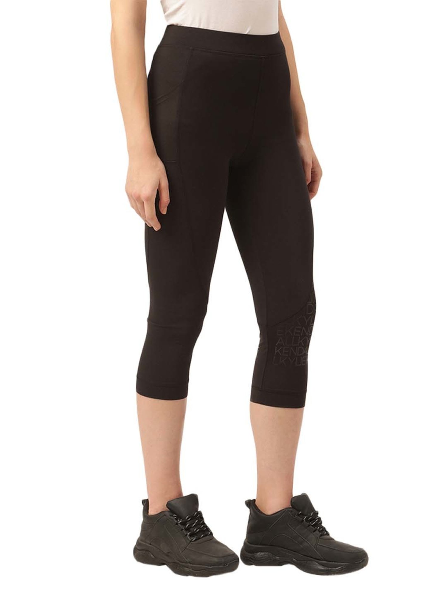 KENDALL + KYLIE Black High Rise Capris