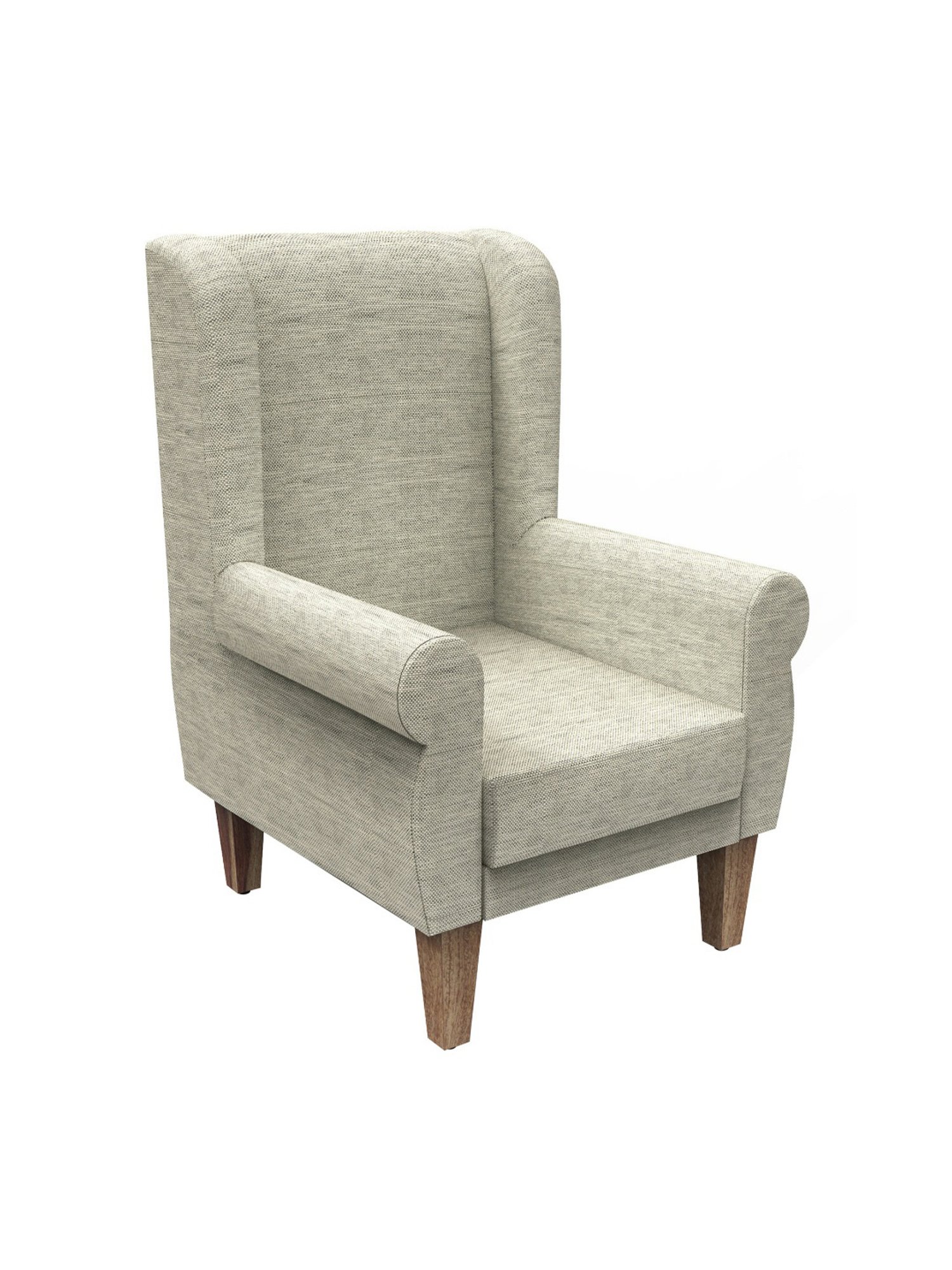 Chumbak Srilanka Solid Ivory Sheesham Wood Begum Wing Chair