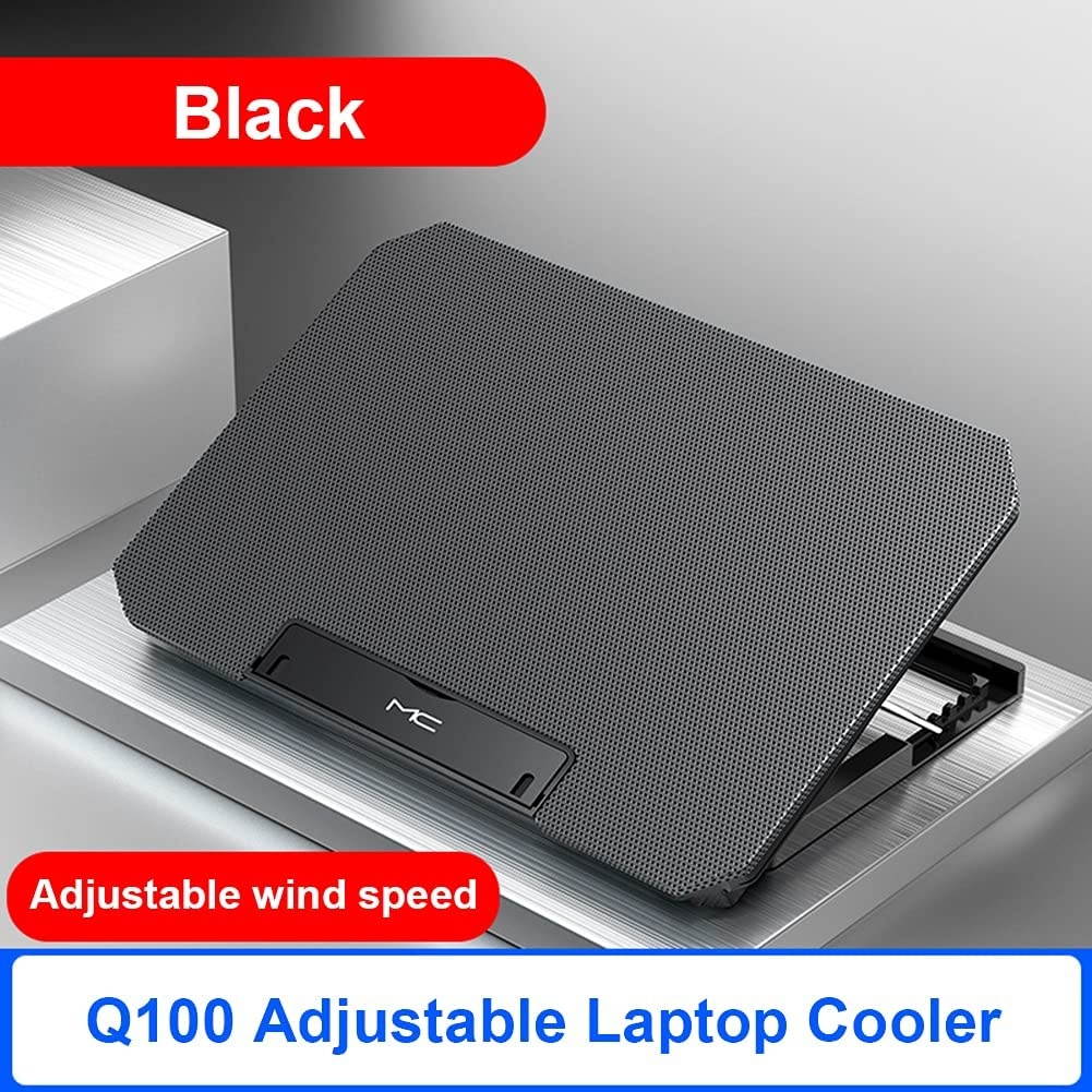 Yuangower Q100 Laptop Cooling Pad with 2 Fans 4-Level Height Adjustment Cooler Stand,Laptop Cooler,Notebook Cooler,Cooling Fan Portable
