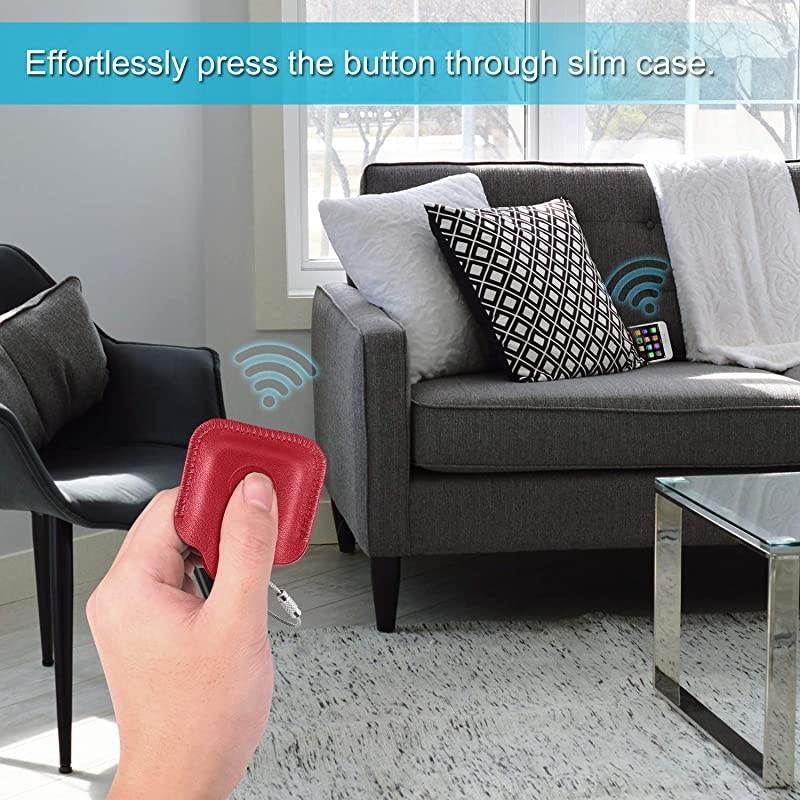 2 Pack  Genuine Leather Case for Tile MateTile ProTile SportTile StyleCube Pro Key Finder Phone Finder AntiScratch Protective Skin Cover with Keychain