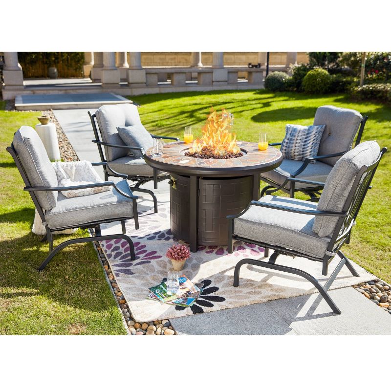 5pc Deep Seat Patio Fire Conversation Set - Patio Festival