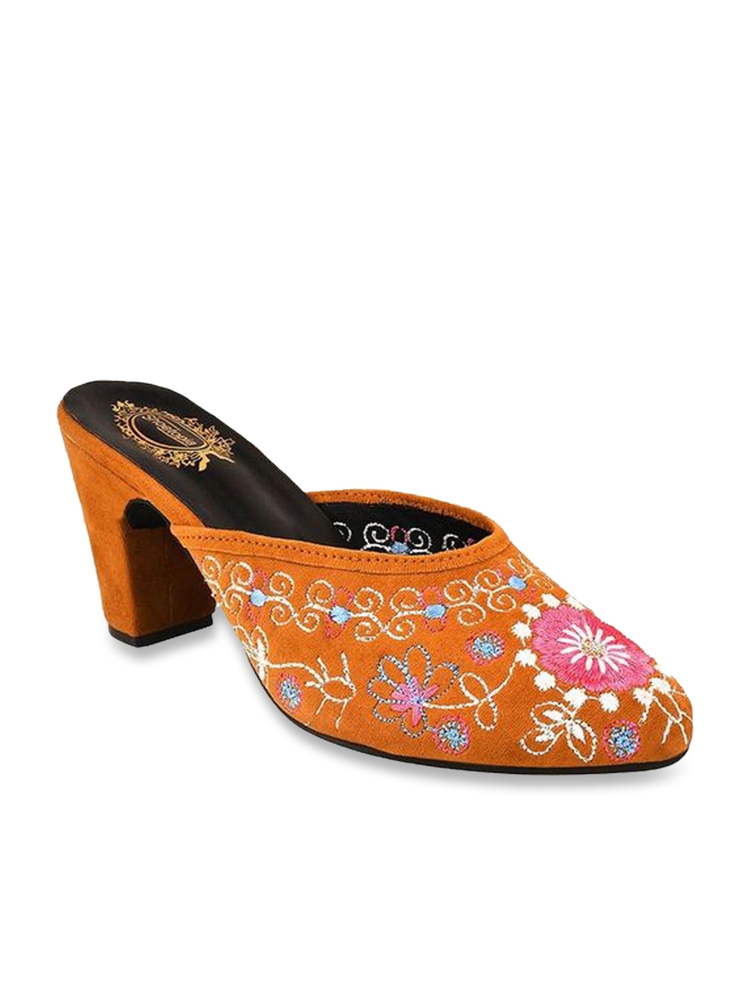 Shoetopia Women's Tan Mule Shoes