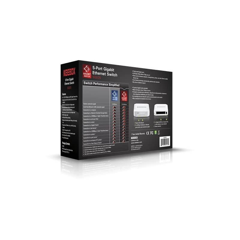 SGE05 5Port 101001000Mbps Gigabit Ethernet Switch