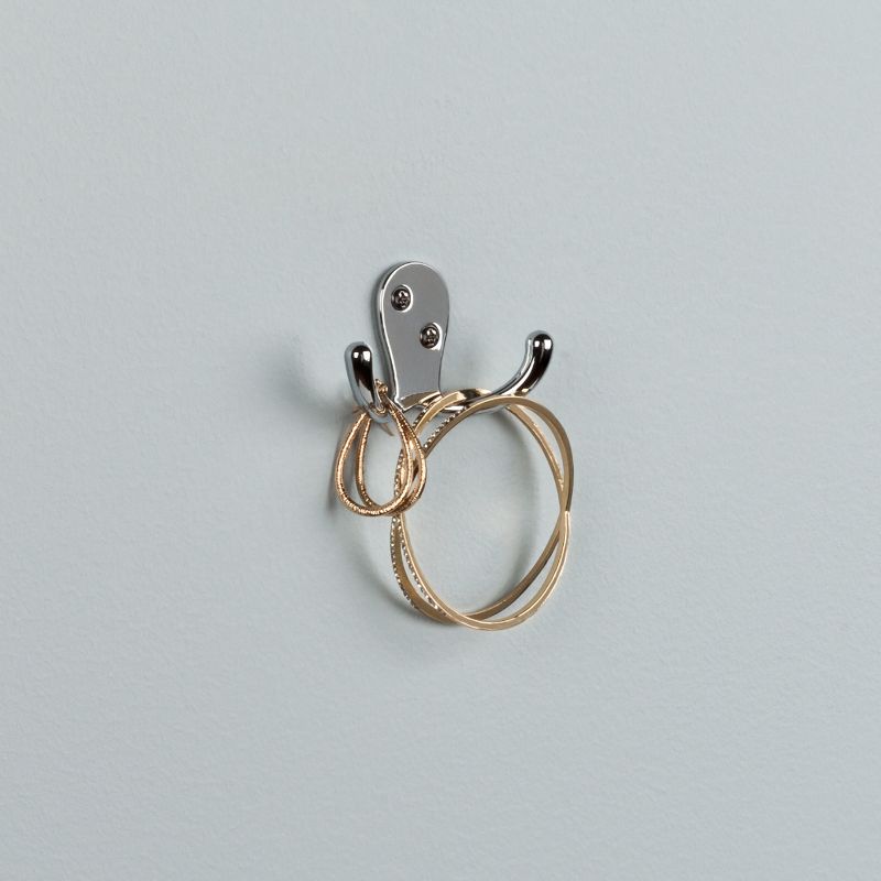 Franklin Brass 5pk Double Prong Robe Decorative Hooks Chrome