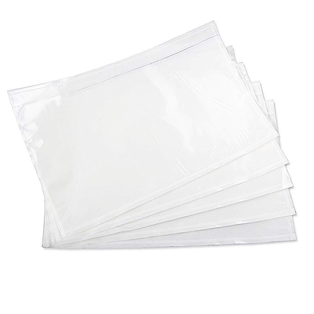 9527 Product 6" x 9" Clear Adhesive Top Loading Packing List Clear Shipping Pouches, Mailing/Shipping Label Envelopes (100 Pack)