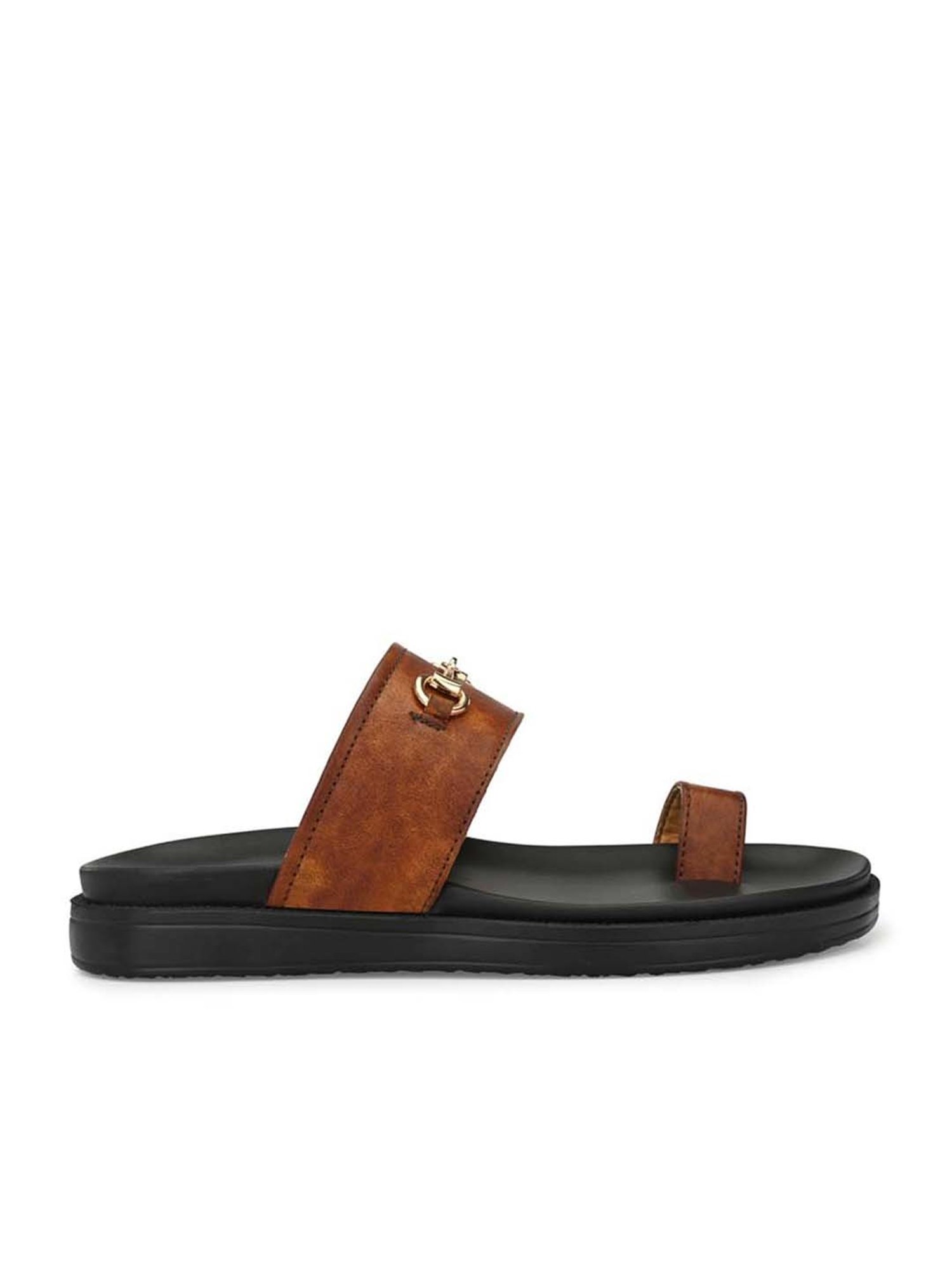 Eego Italy Men's Tan Toe Ring Sandals