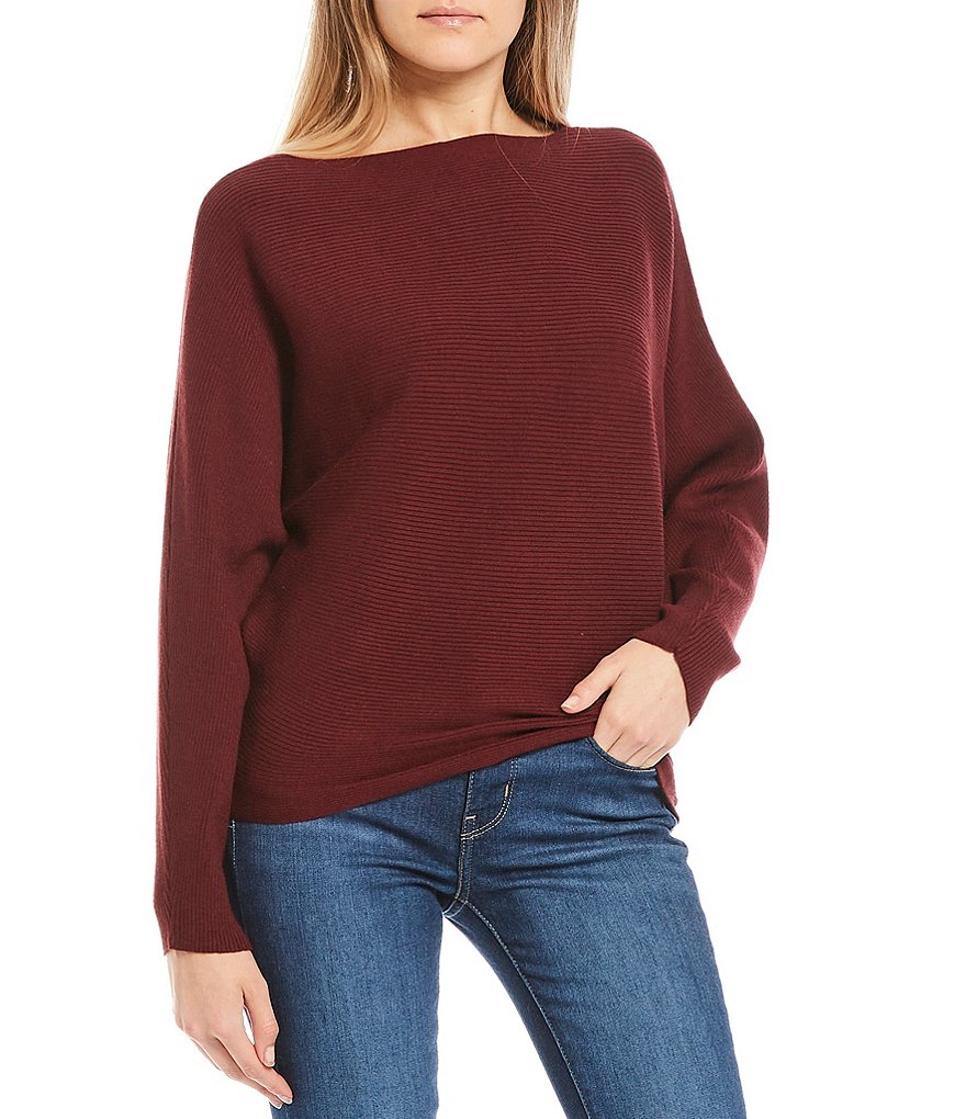 Say What Ribbed Dolman Sleeve Sweater