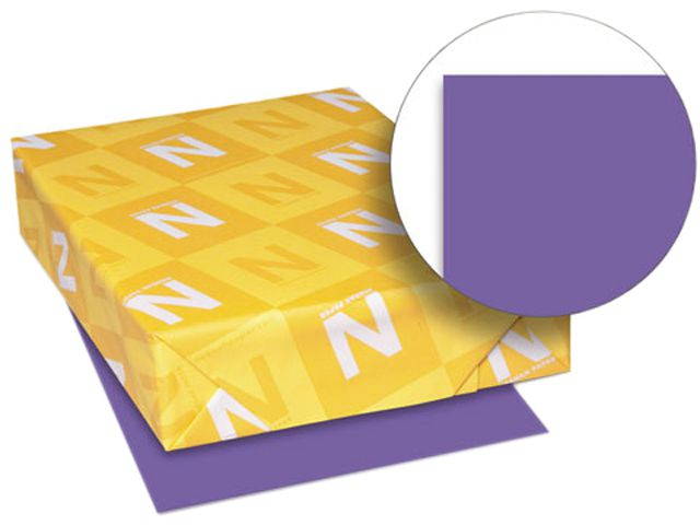 Wausau Paper 21971 Astrobrights Colored Card Stock, 65 lbs., 8-1/2 x 11, Gravity Grape, 250 Sheets