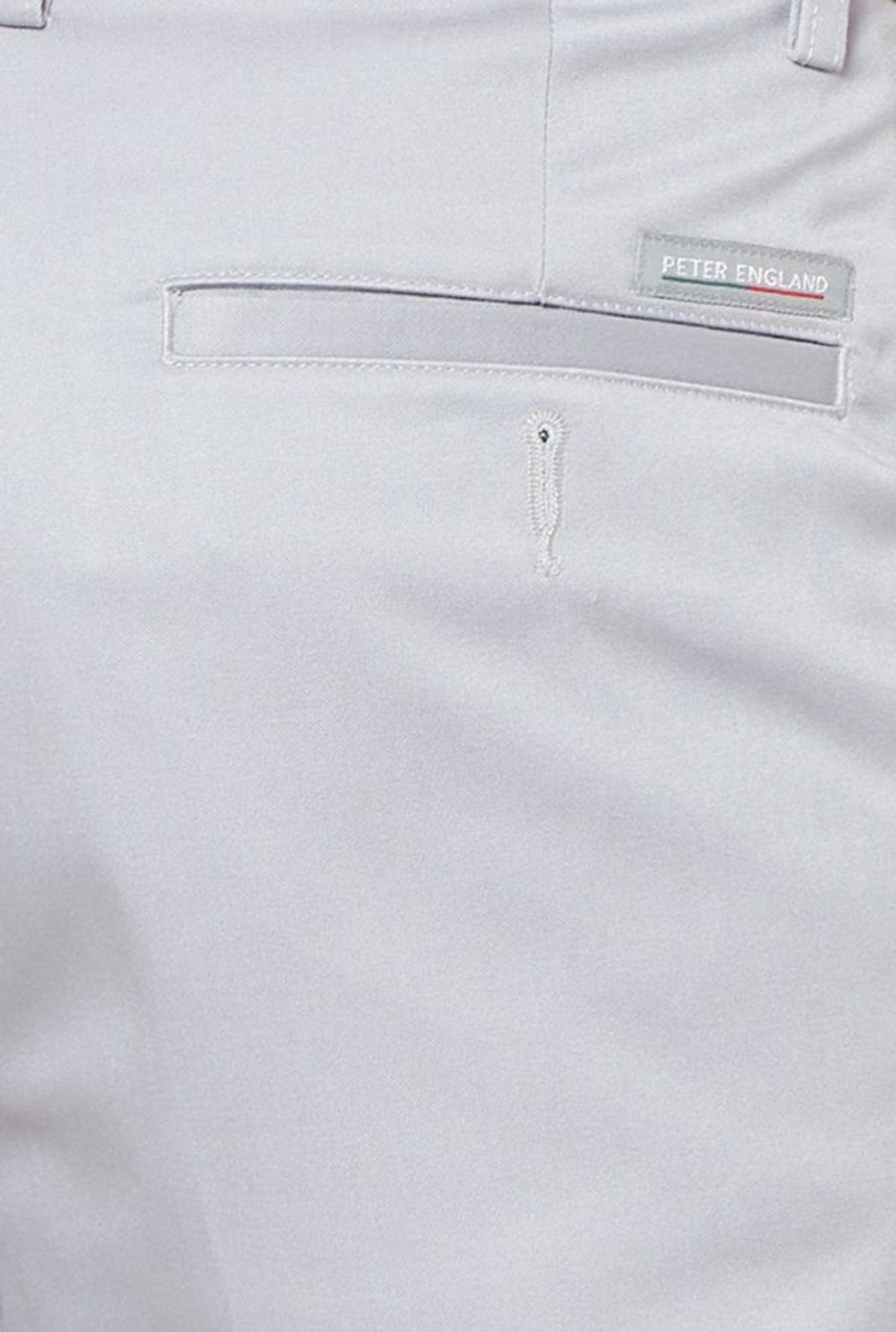 Peter England Grey Comfort Fit Trousers