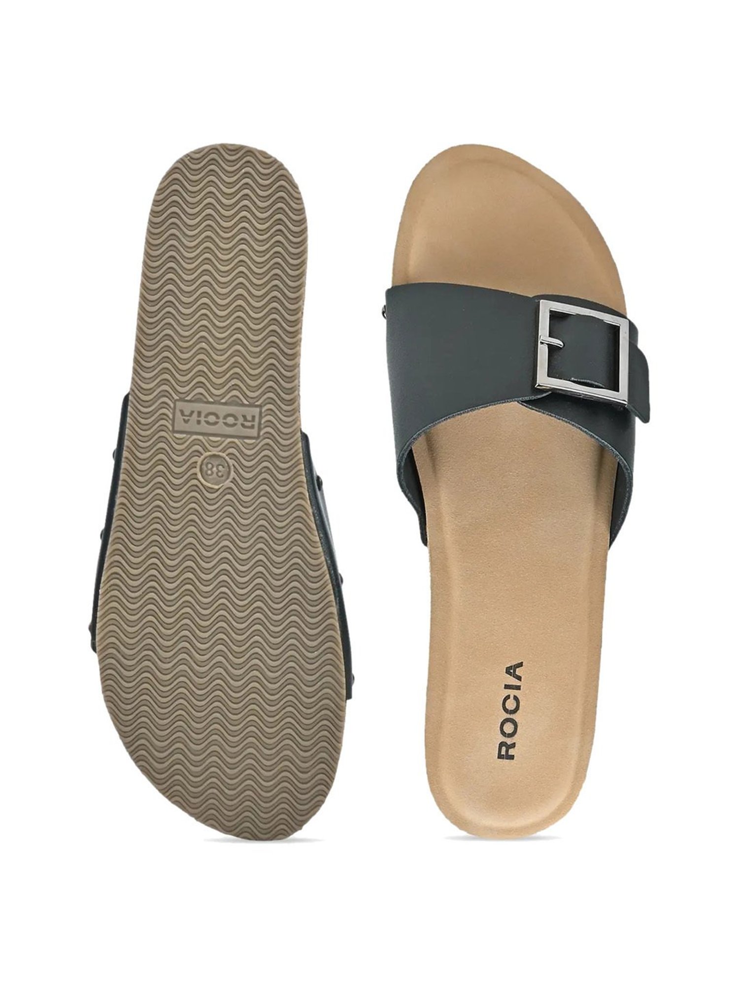 Rocia by Regal Women's Black Casual Wedges