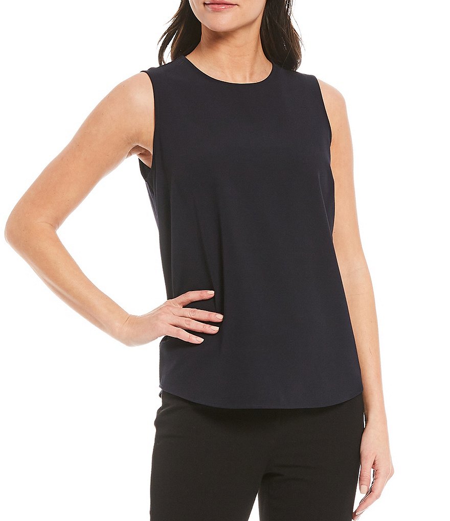 Alex Marie Evelyn Crew Neck Sleeveless Blouse