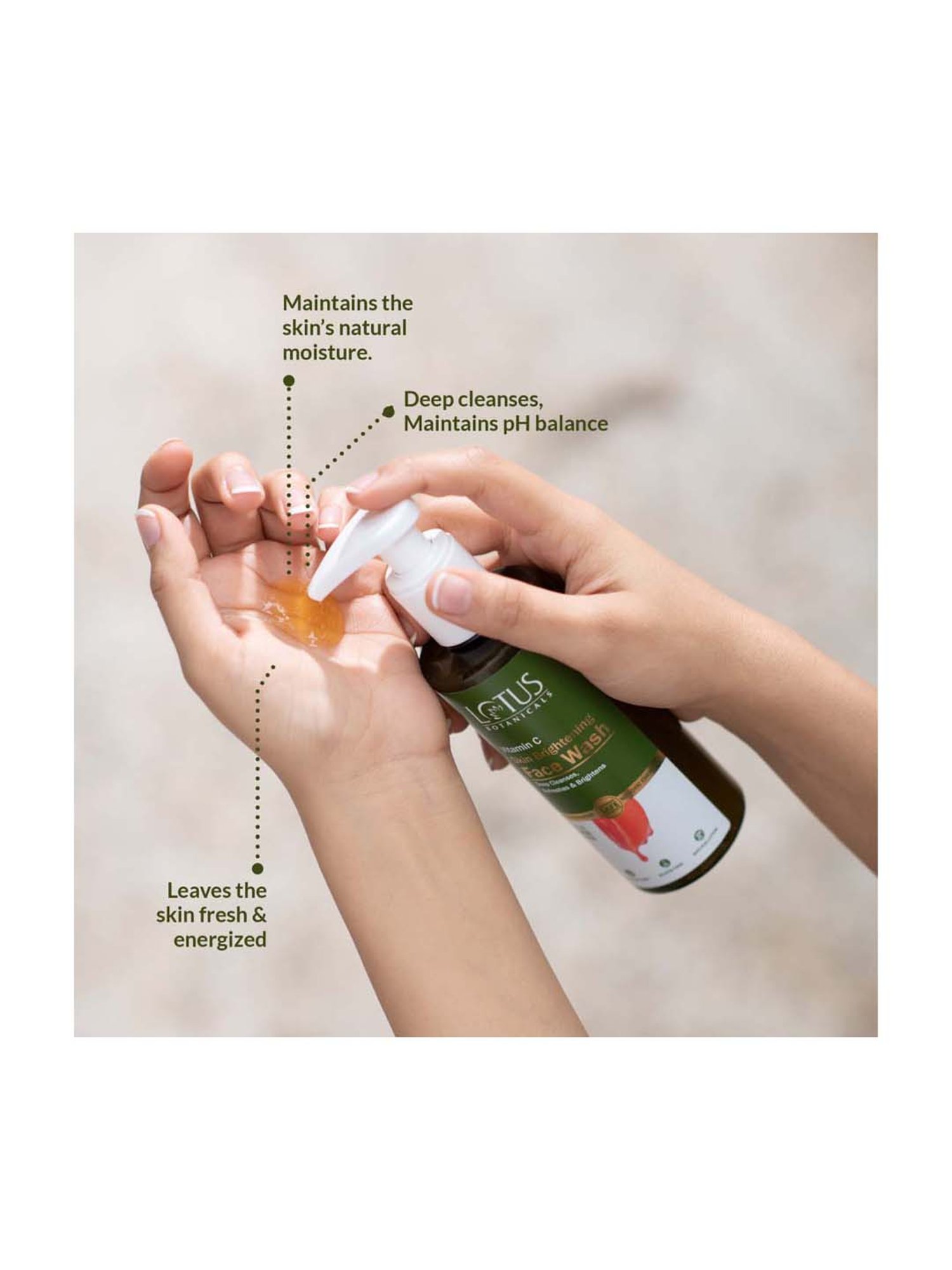 Lotus Botanicals Vitamin C Skin Brightening Face Wash - 180 ml