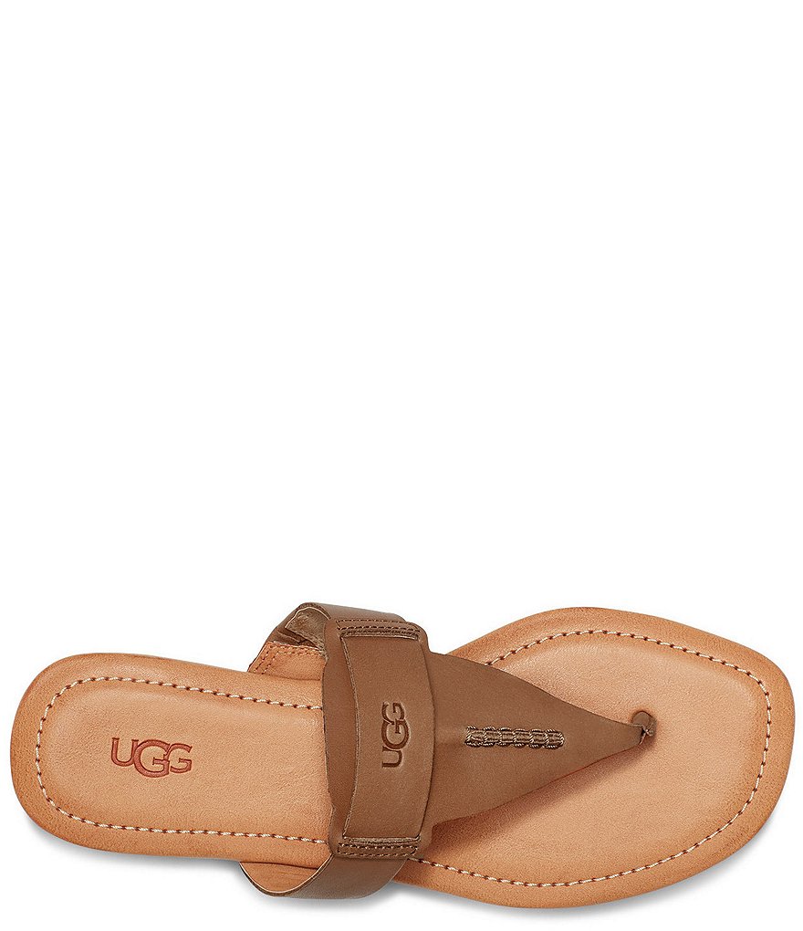UGG&reg; Gaila Leather Thong Sandals
