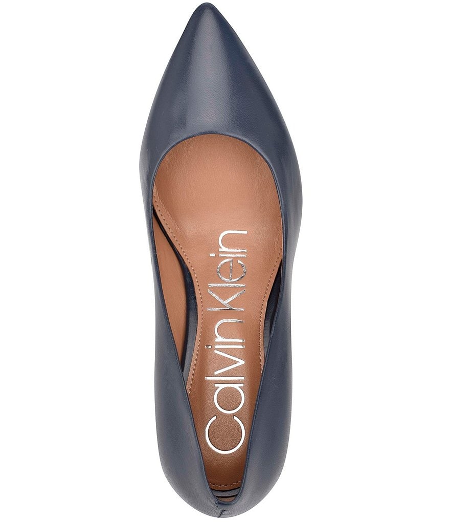 Calvin Klein Gayle Leather Pointed Toe Pumps