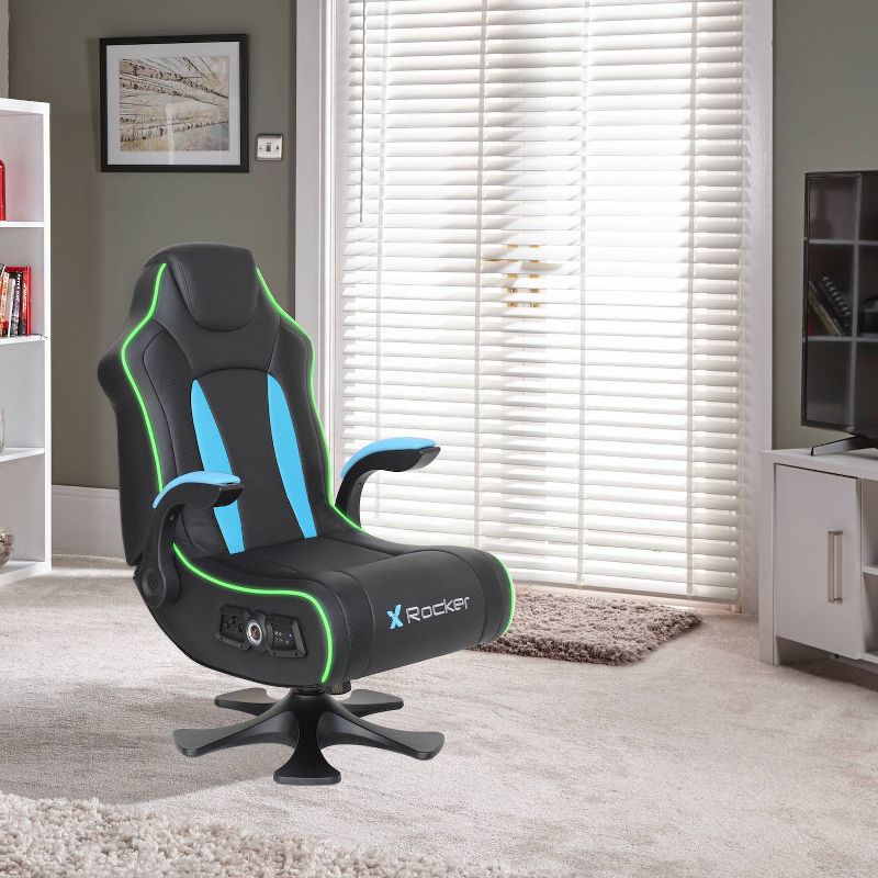 Cxr3 Dual Audio Gaming Chair Black/Teal - X Rocker