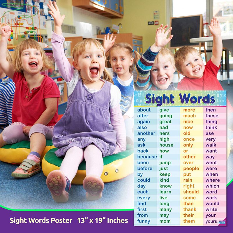 Sight Words by Business Basics First Grade Sight Words Chart for Kids - High Frequency Words for Children Perfect for 1st Grade Classrooms - Teach Your Kids To Read Early and Faster