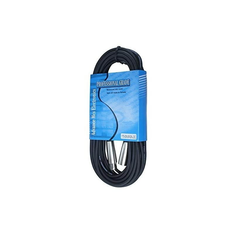 25 foot Male to Female XLR microphone cable Black