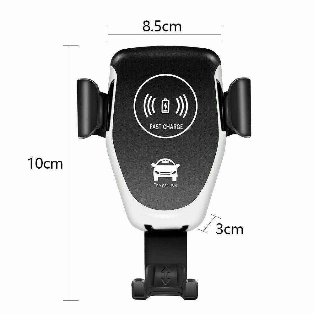 Qi Wireless Automc Car Charging Charger Mount Clamping air Vent Phone Holder
