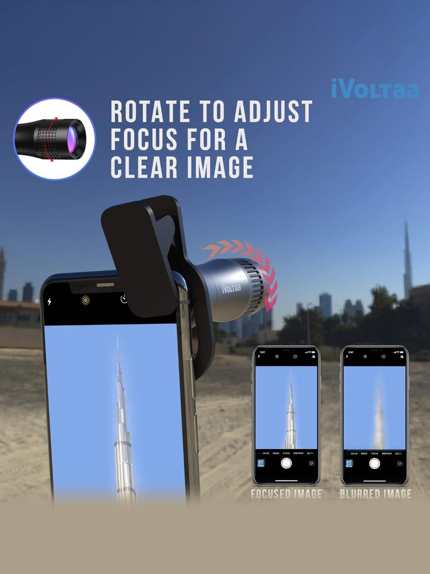 iVoltaa 14x Zoom Pro-Grade Mobile Phone Lens (Black)