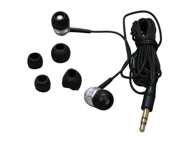 Fuji Labs Black/Silver FJ-iPOD-E3220-SL Canal Pro Stereo Silicon Acoustic Earbuds - Silver