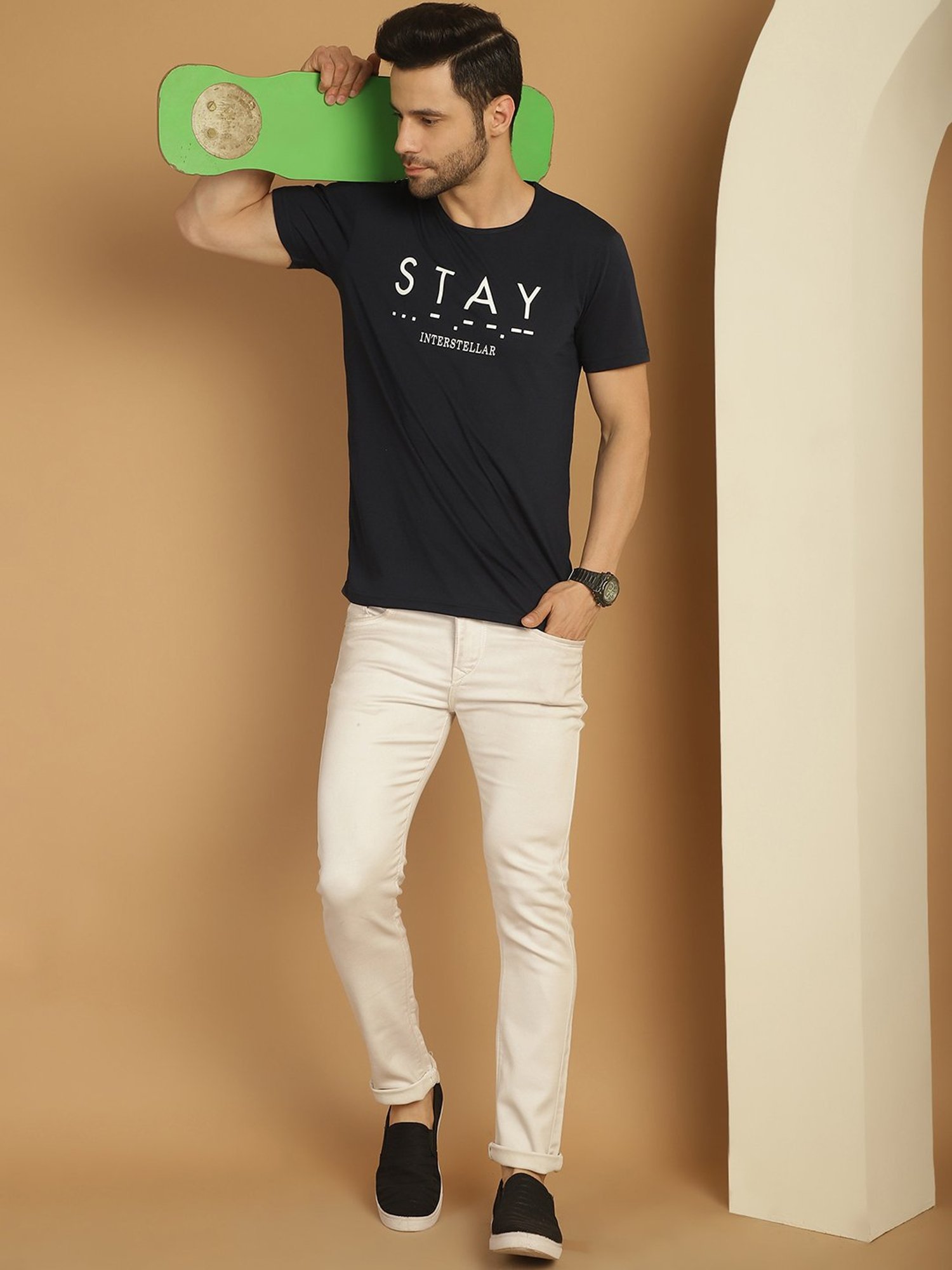 Vimal Jonney Multicolor Regular Fit Printed Crew T-Shirt - Pack of 3