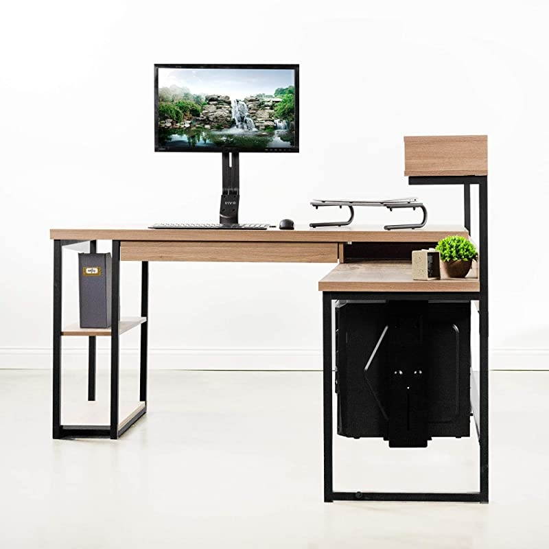 Adjustable Under Desk and Wall PC Mount | Computer Case Holder with 135 Degree Swivel MOUNTPC01