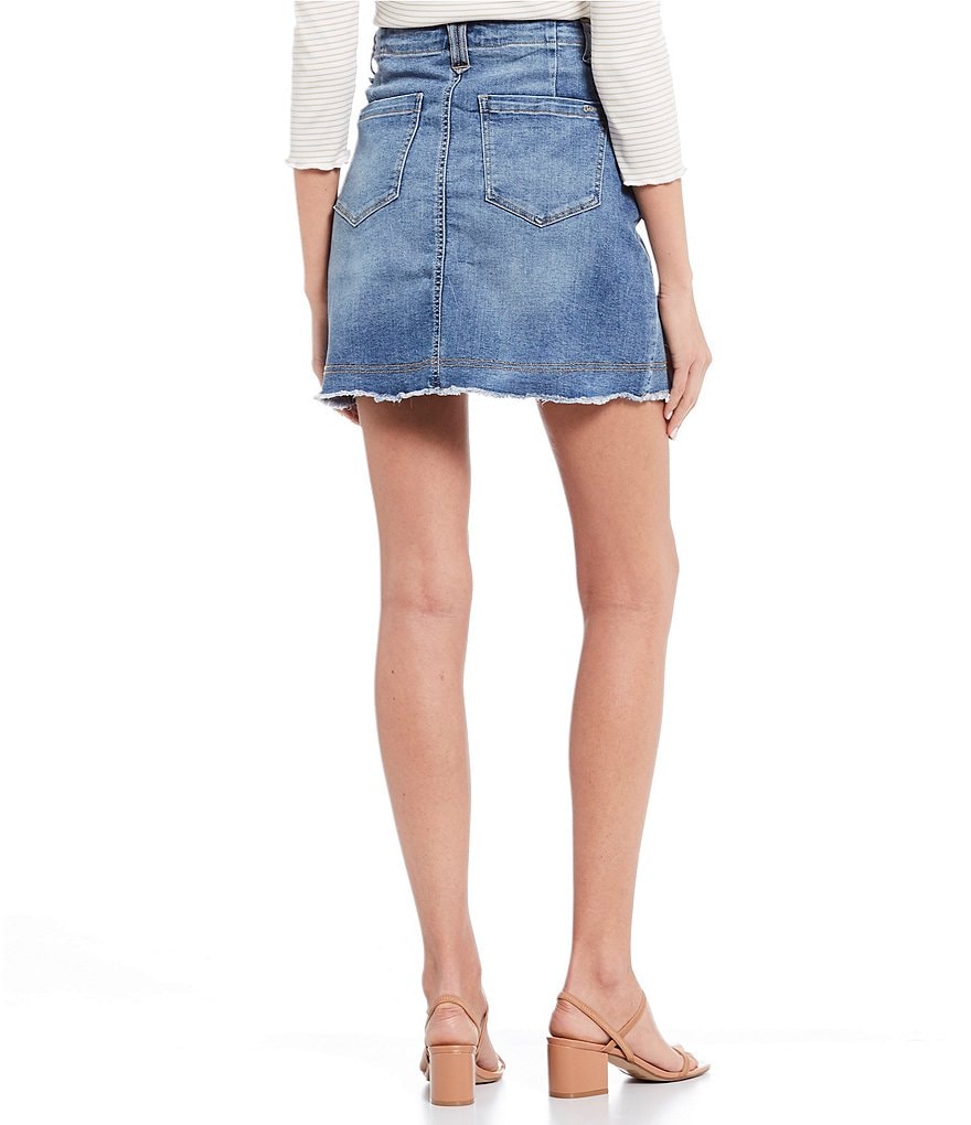 Copper Key Denim Mini Skirt