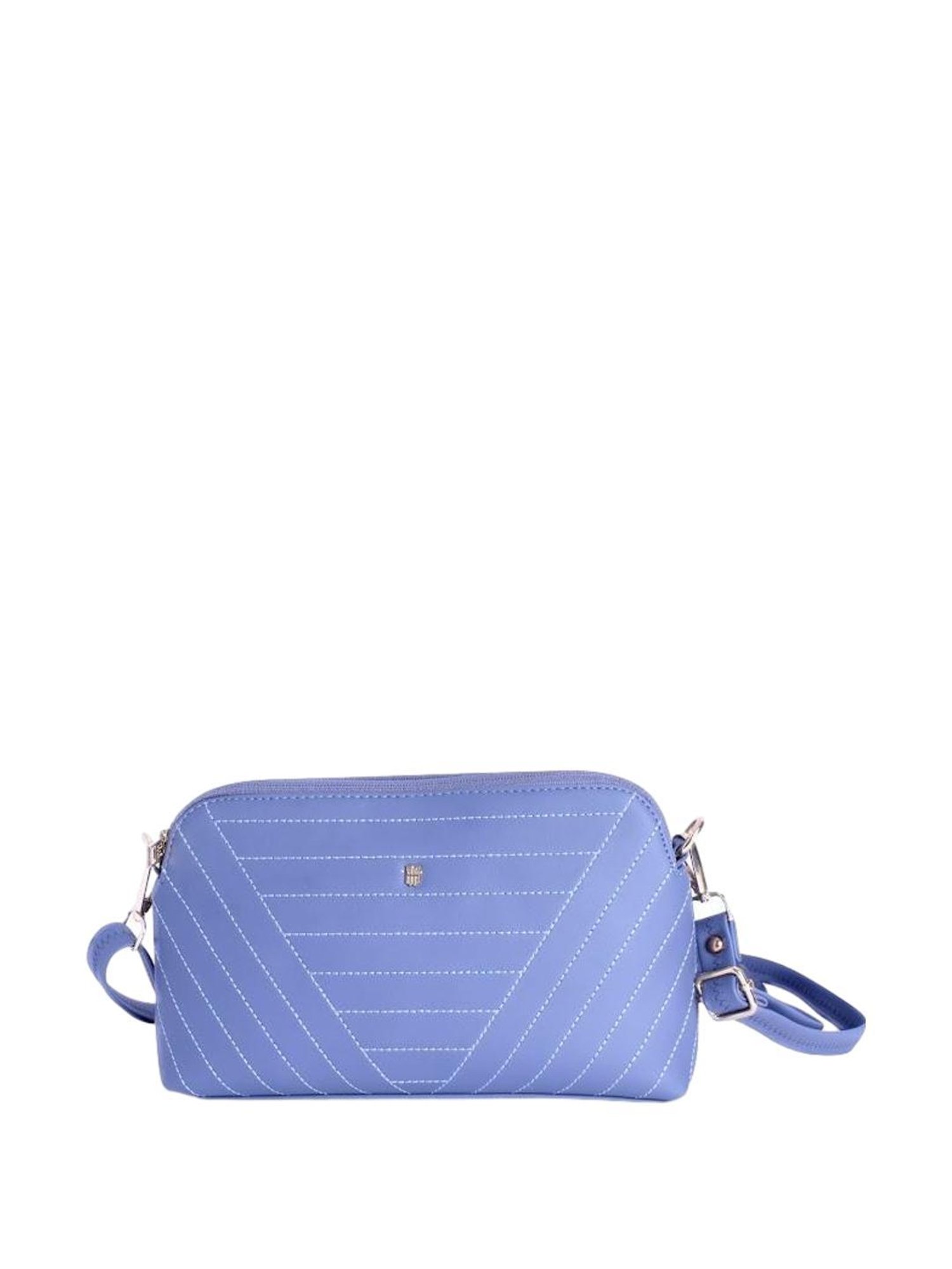 THE HOLISTIK Gorgeous Sky Blue Solid Medium Sling Handbag