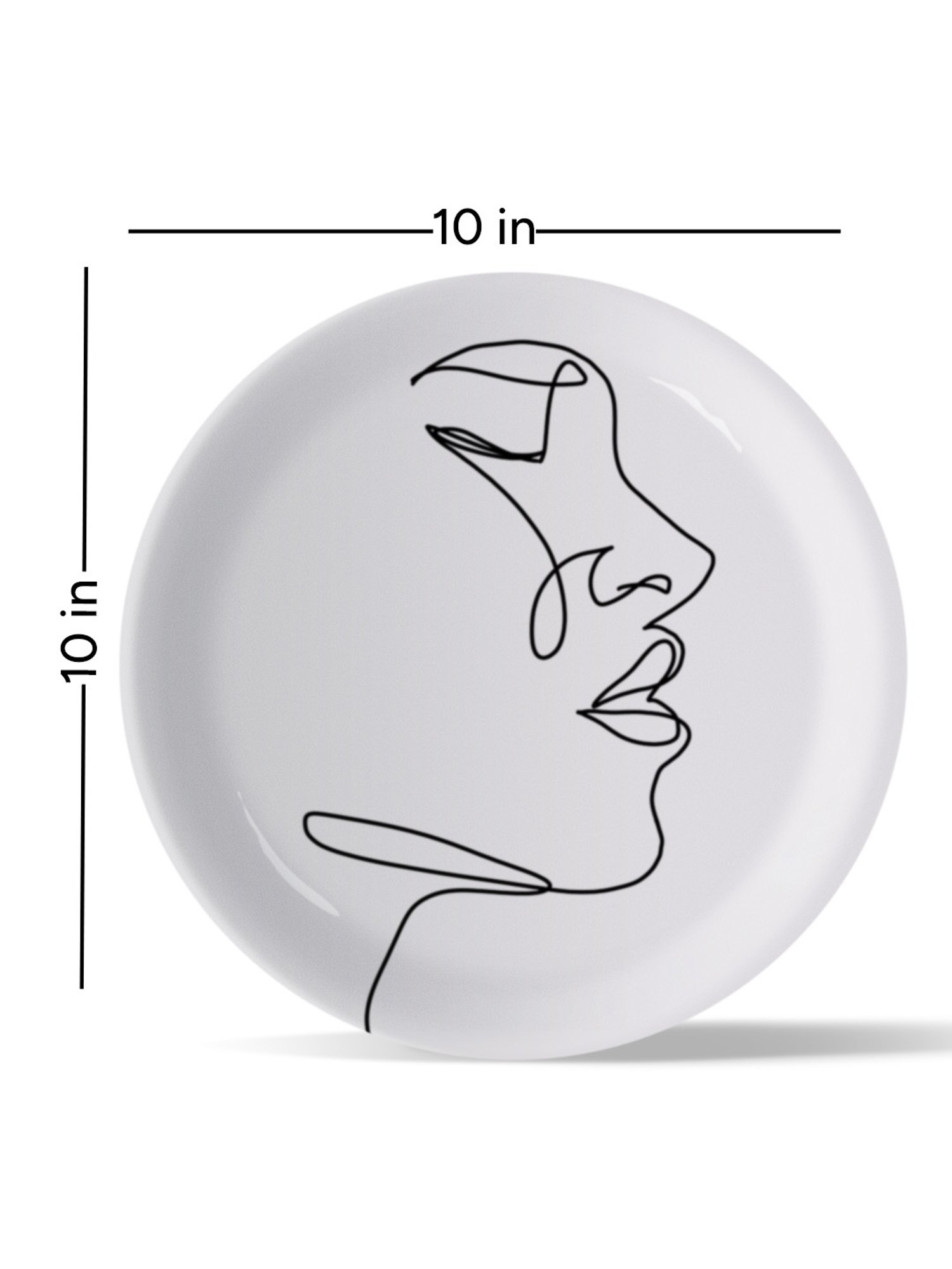 Nestroots Intertwined Elegance Black & White Porcelain&iquest;Decorative Wall Plate