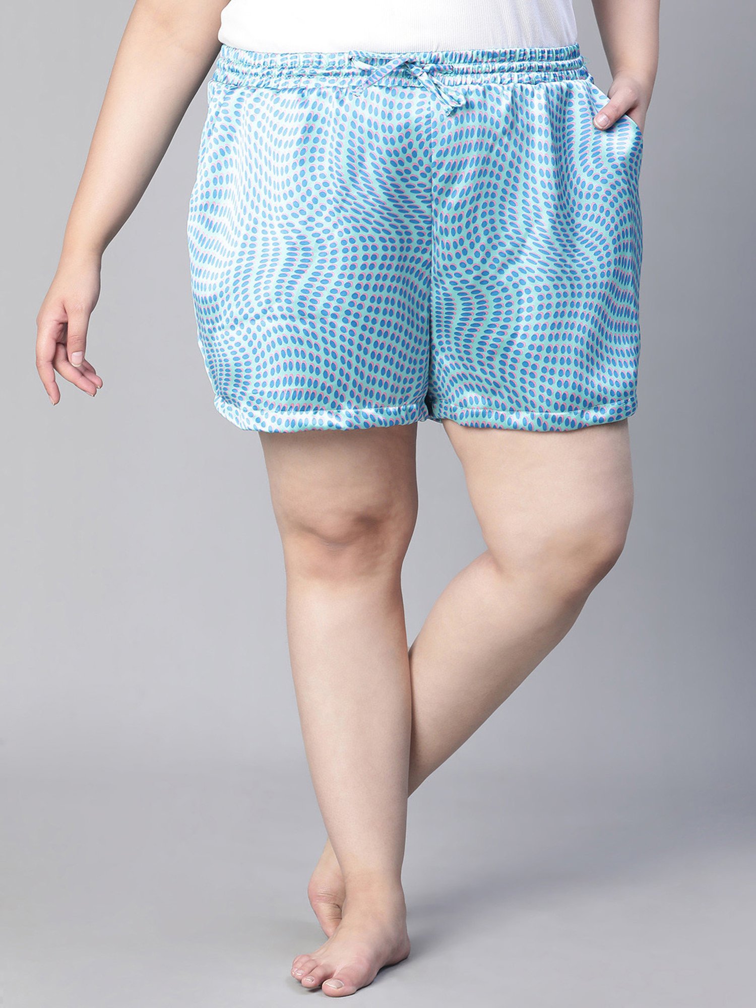 Oxolloxo Blue Printed Shorts