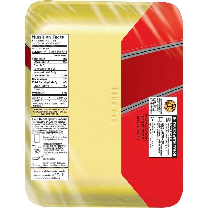 Tyson Trimmed & Ready Boneless & Skinless Thin Sliced Chicken Breasts - 0.76-1.988 lbs - price per lb