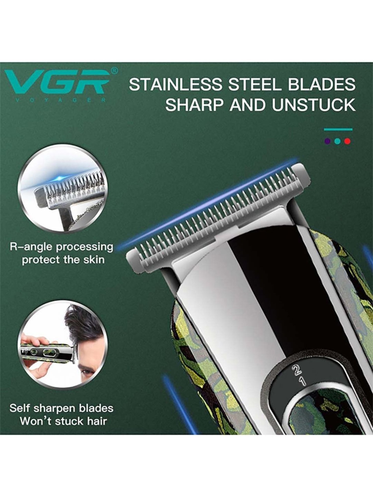 Wahl Professional Moser 1400 Germany Hair Clipper (Maroon)