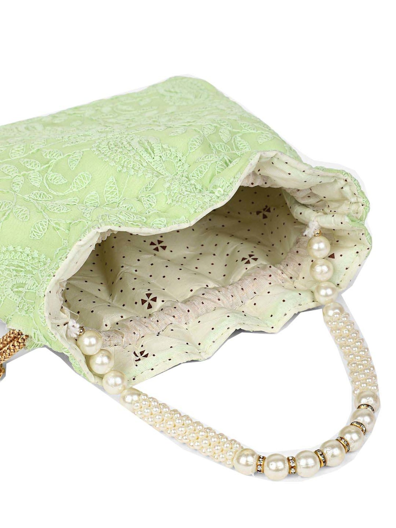 Aditi Wasan Green Fabric Potli