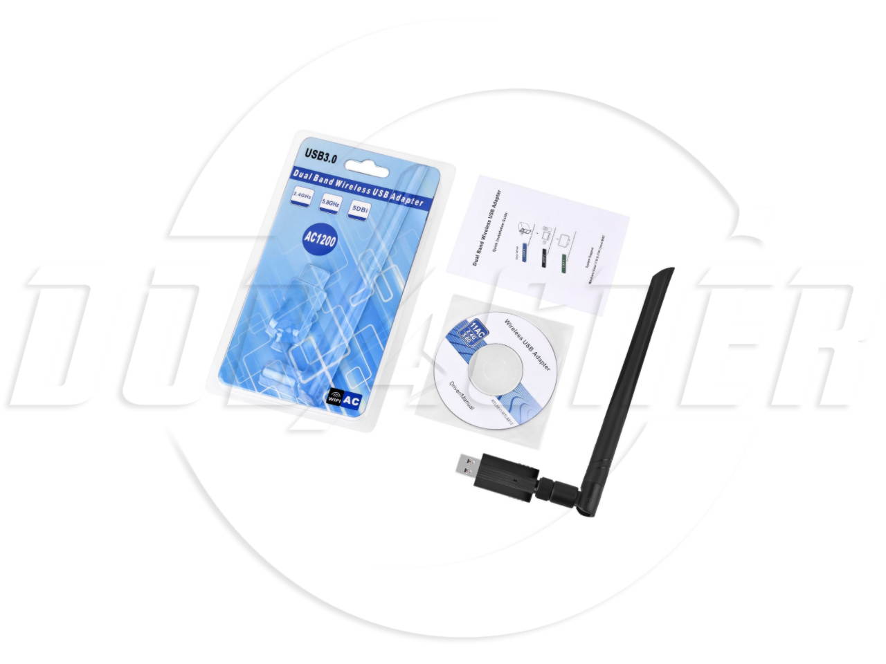 SA Mini USB  WiFi adapter 600Mbps dual-band wireless network adapter 802.11 AC 5dBi antenna, suitable for desktop laptops WiFi dongle compatible with Windows XP / Vista / 7/8 / 8.1 / 10 Mac