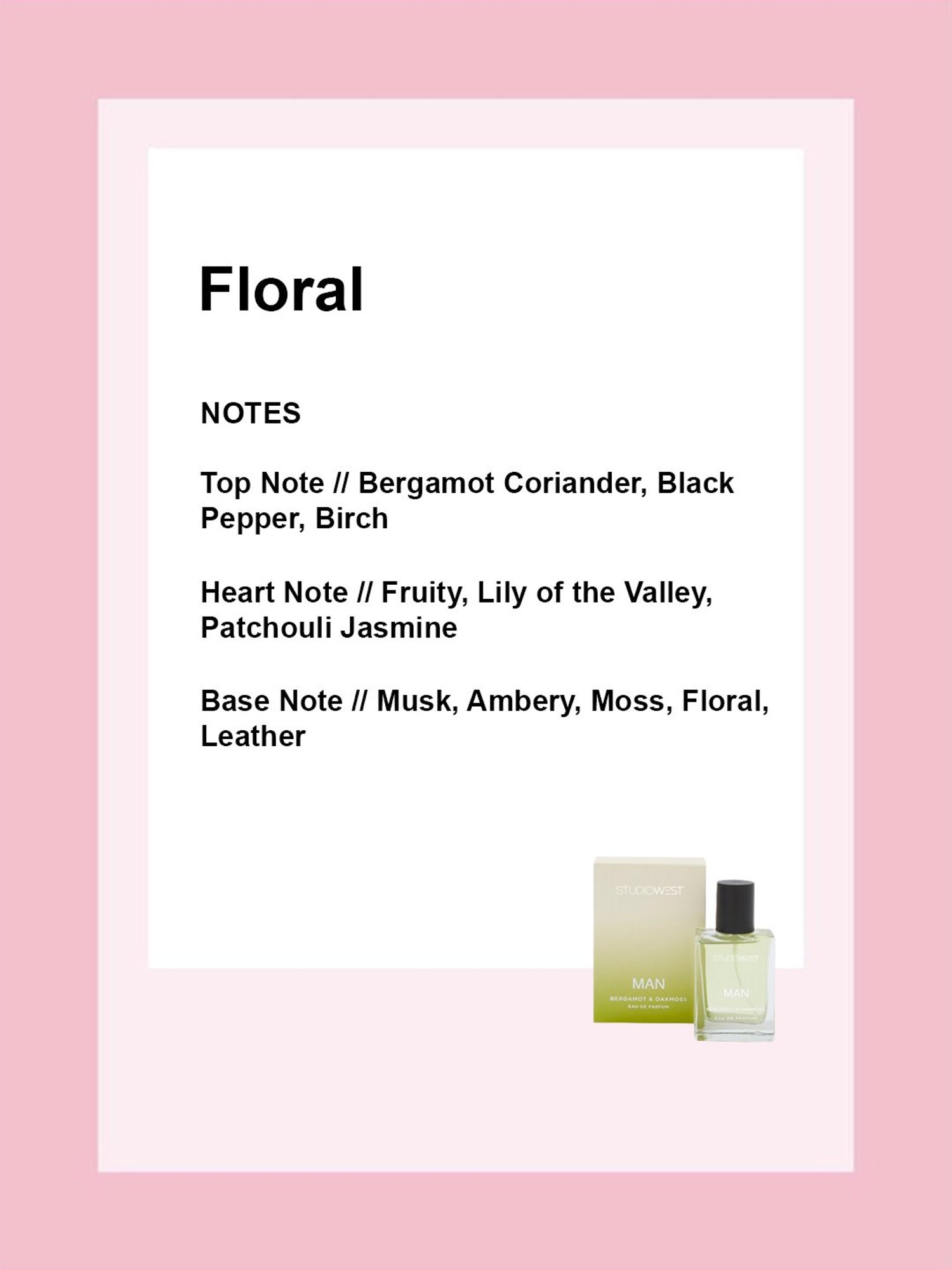 Studiowest Bergamot & Oakmoss Eau de Parfum for Men - 30 ml