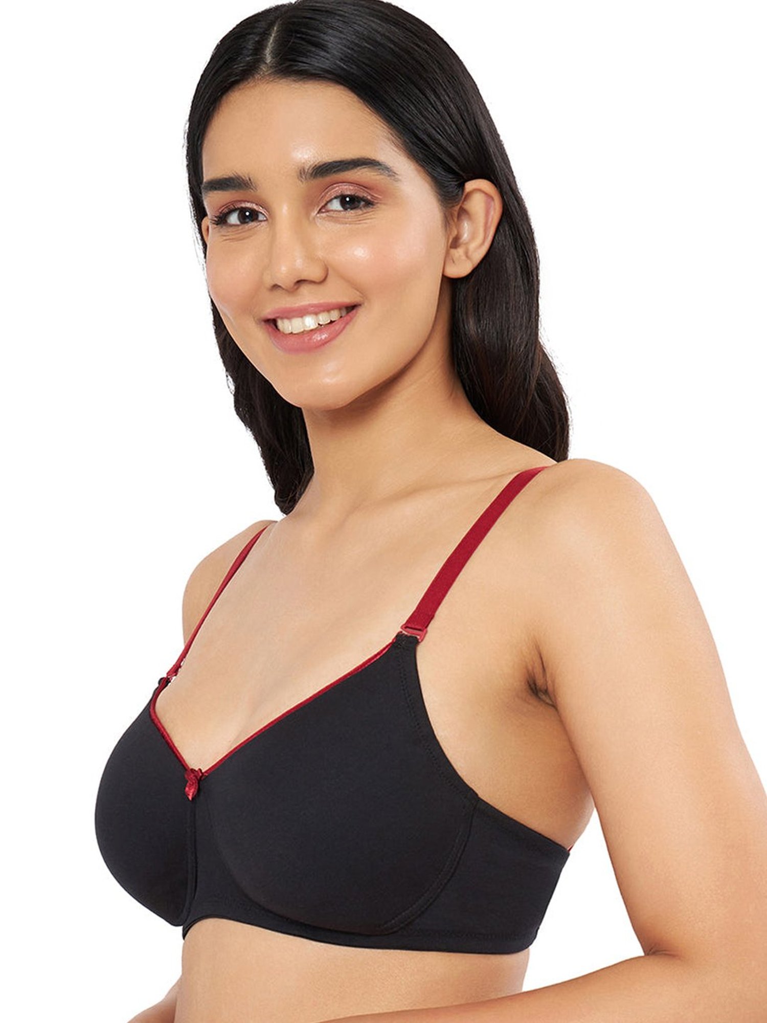 Amante Black Cotton T-Shirt Bra