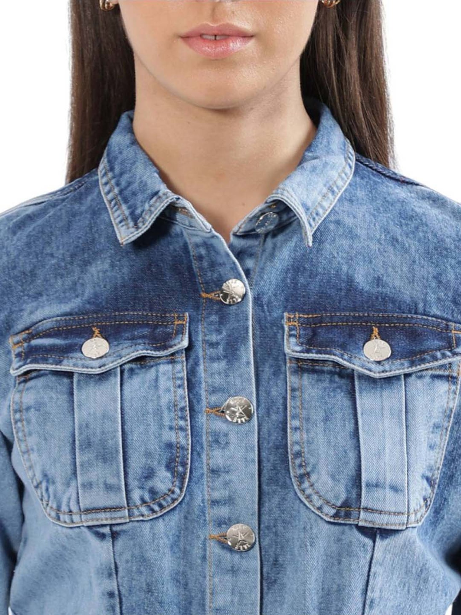 Elle Blue Cotton Jumpsuit