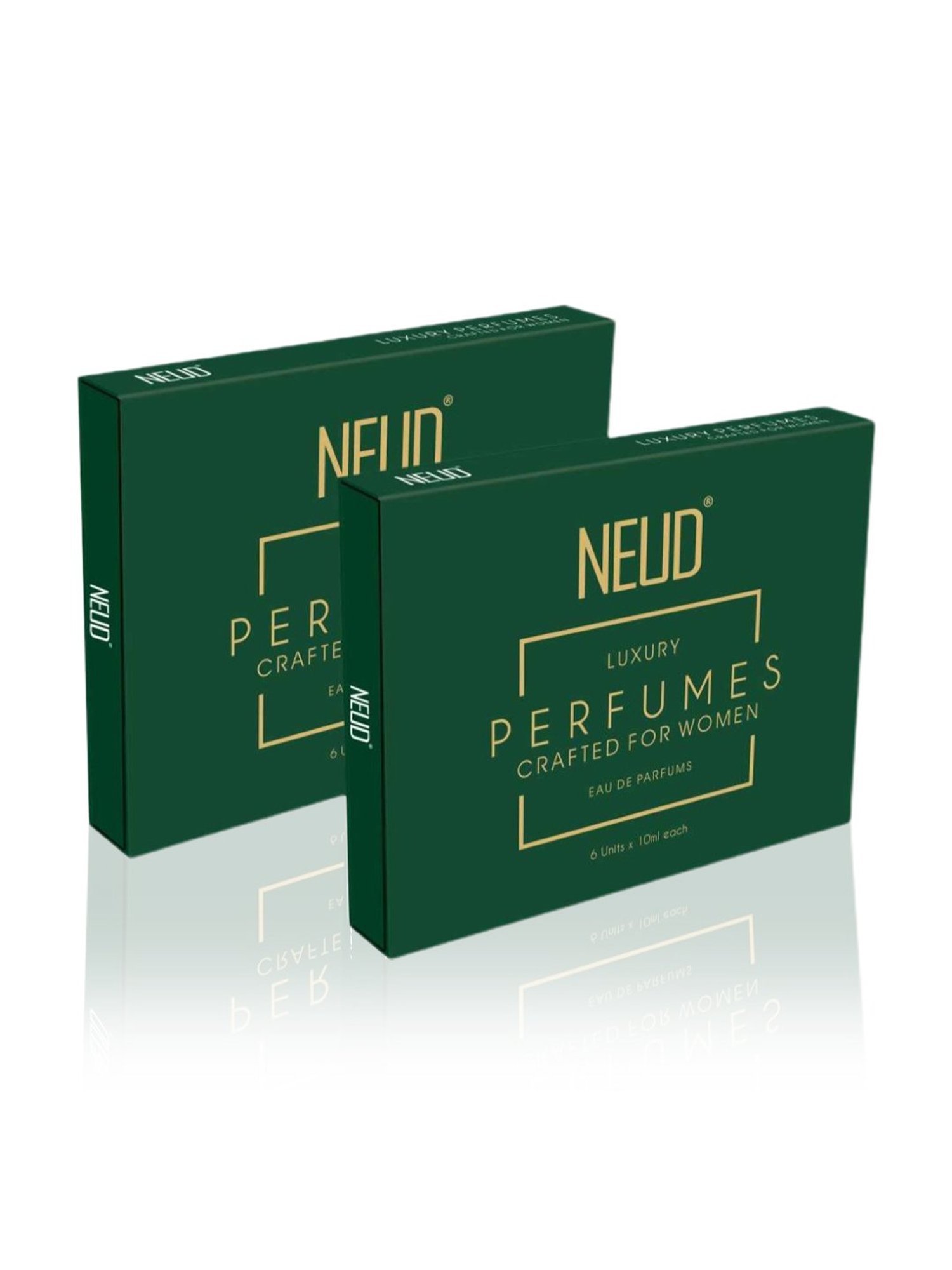NEUD Luxury Perfumes for Women - 6 Vials x 10 ml Each (Pack of 2)