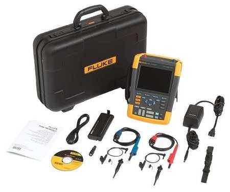 FLUKE FLUKE-190-502S Handheld Oscilloscope with Kit, 500 MHz, 2 Channels, 153mm