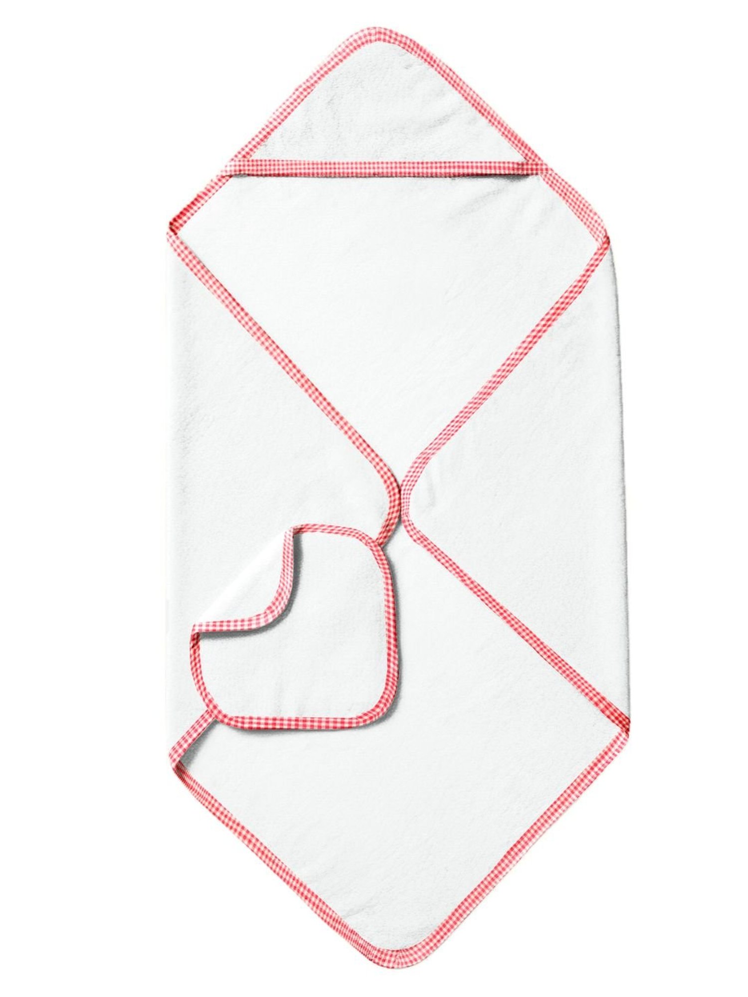 The Baby Atelier White & Red Towel Set