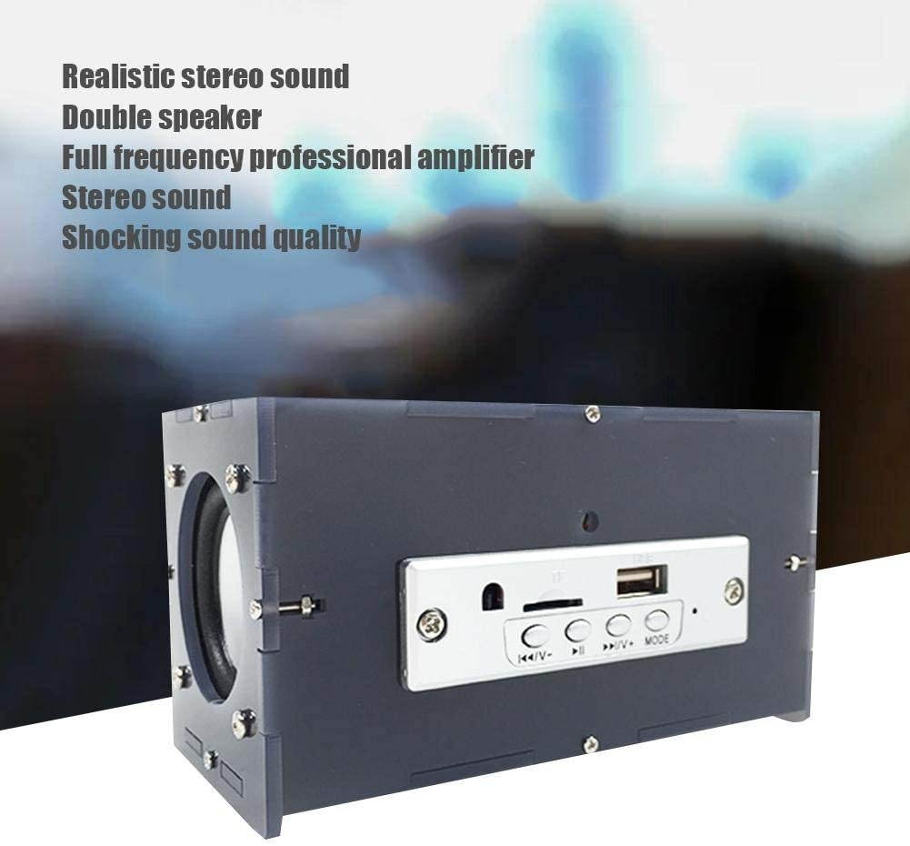 Richer-R Bluetooth Speaker DIY Kit MP3 Music Pack Stereo Sound 3W Mini Power Amplifier with Remote Control,Support Bluetooth, Power-Off Memory,TF Memory Card/U Disk to Play Music(Gray)