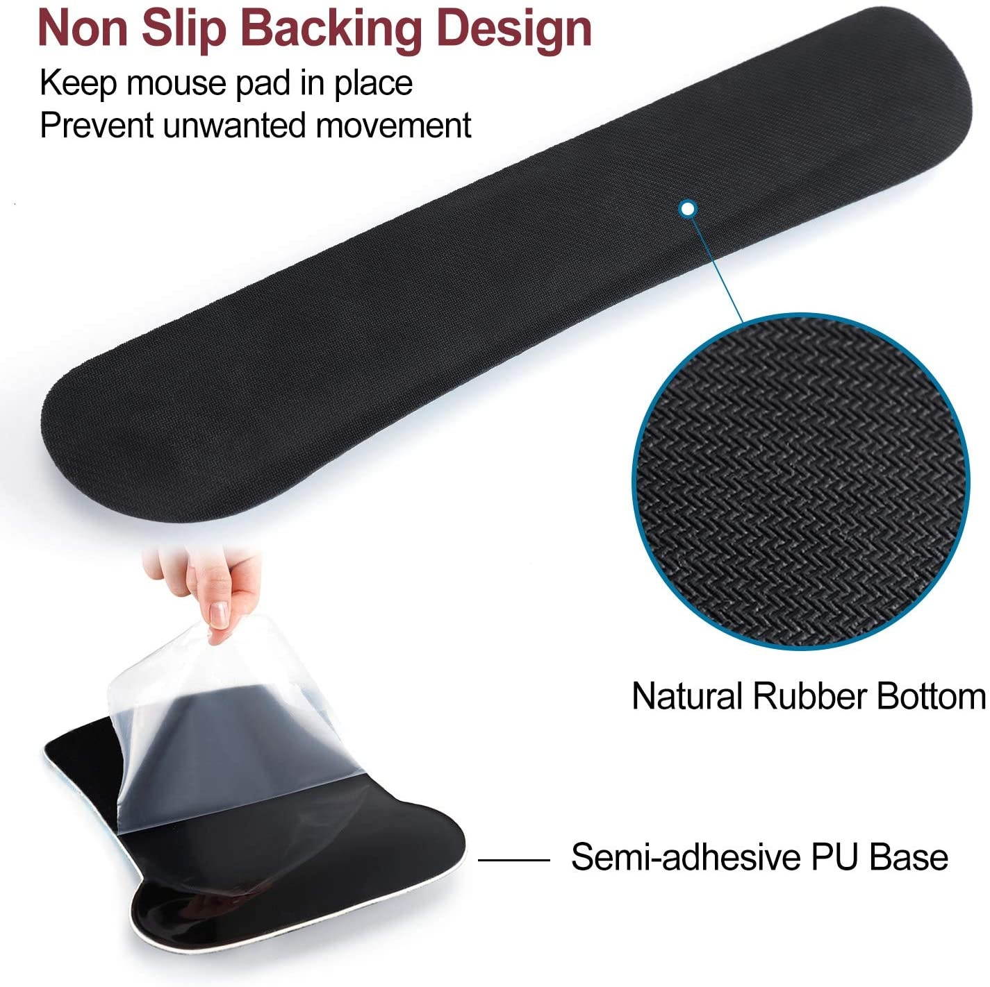 Keyboard Pad Wrist Rest Mouse Pad, ToLuLu Gel Ergonomic Mouse Pads Wrist Support for Computer Laptop Home Office, Mousepad Keyboard Wrist Support with Memory Foam for Easy Typing Pain Relief, Cute Owl